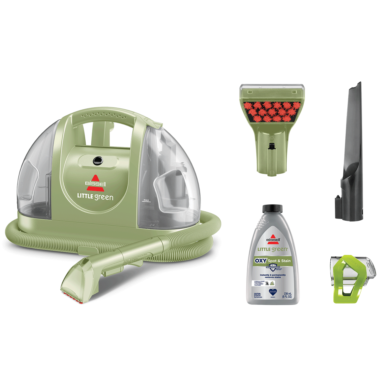 Little Green with included trial formula and accessories.