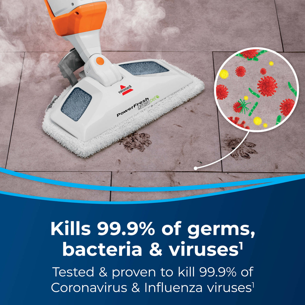 PowerFresh Lift-Off Germ Icon. Text: Kills 99.9% of
                        germs, bacteria & viruses<sup>1</sup>. Tested & proven
                        to kill 99.9% of Coronavirus & Influenza viruses Kills 99.9% of germs,
                        bacteria & viruses