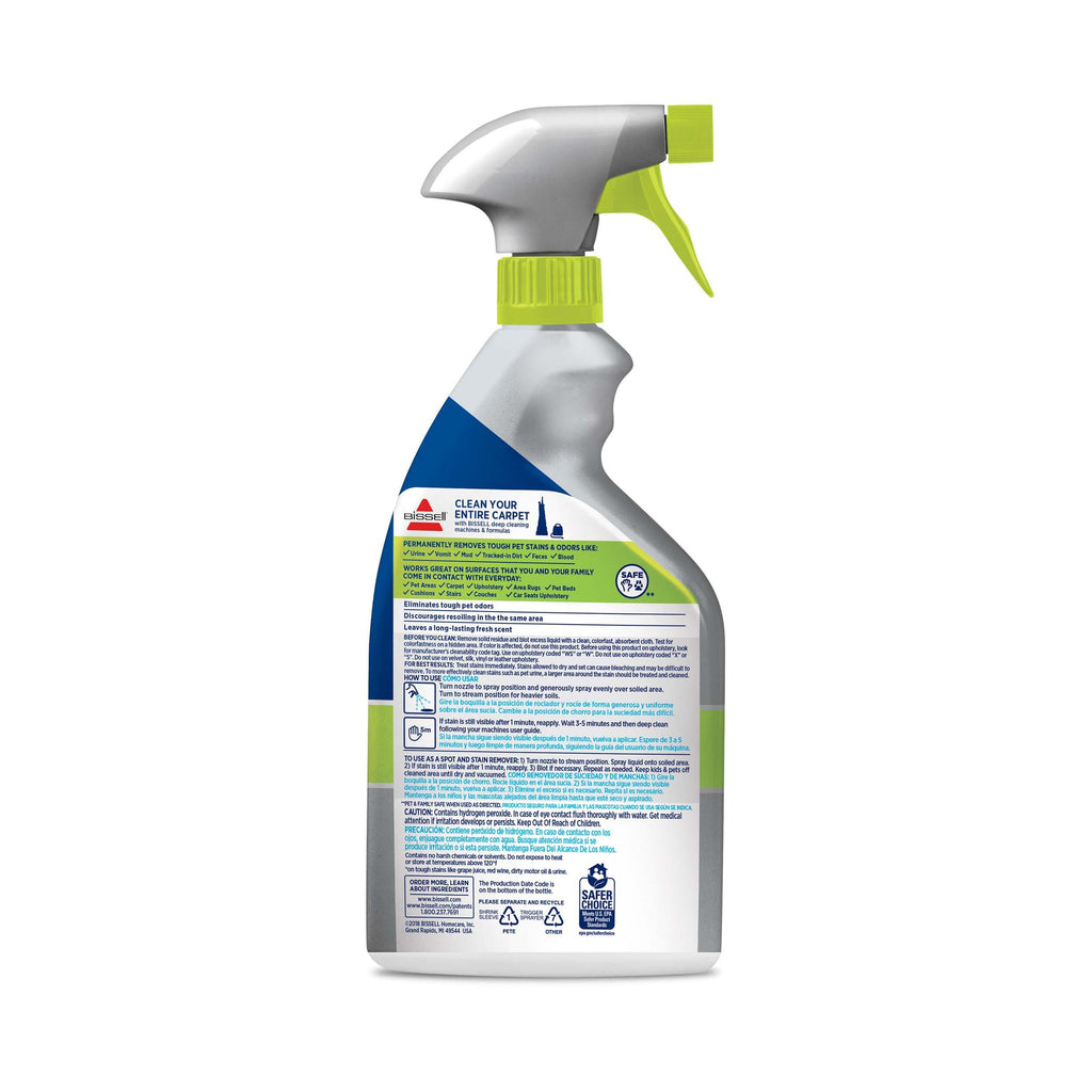 PET PRO OXY Stain Destroyer Formula Trigger Back of
                        Bottle