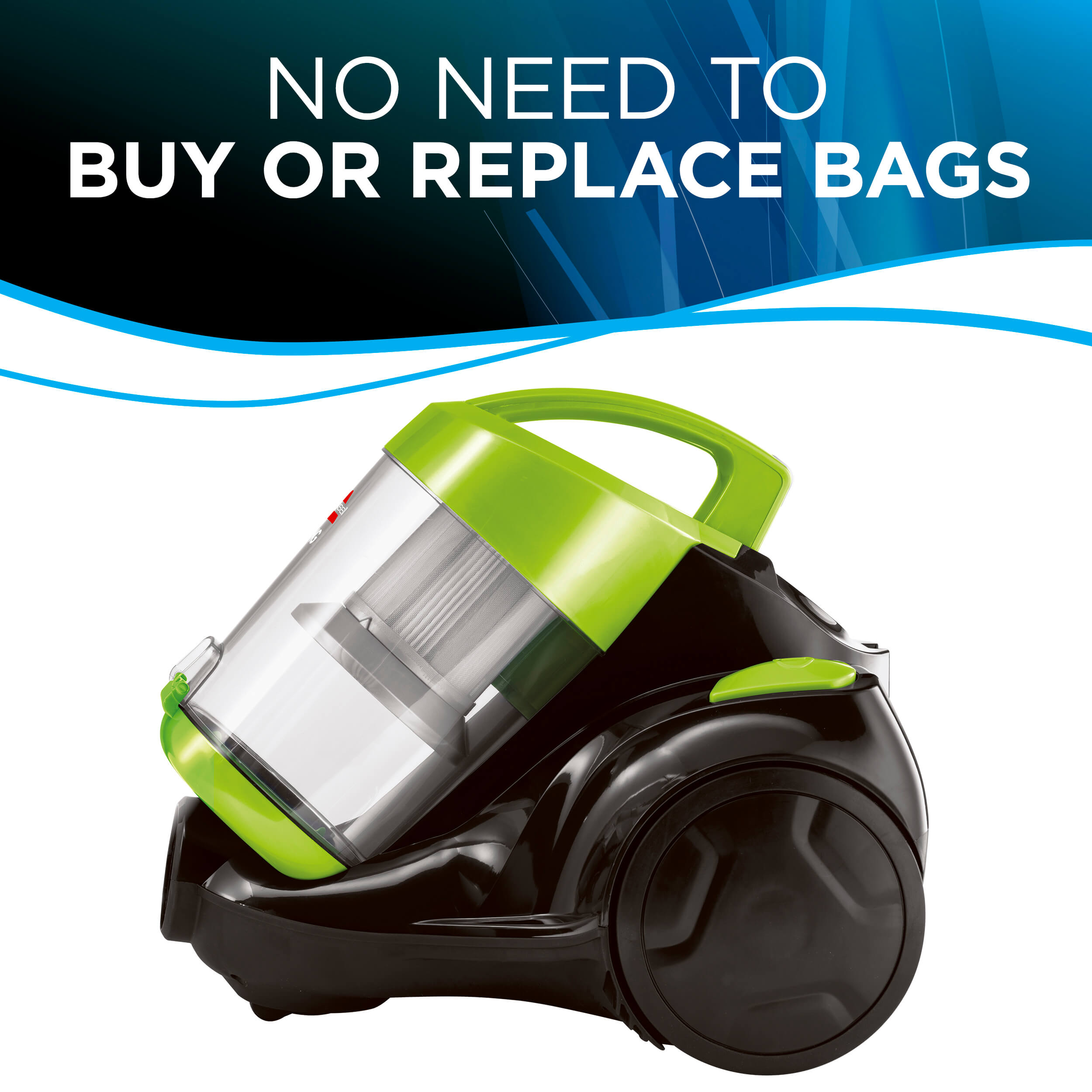Zing right view Text: No need to buy or replace bags
