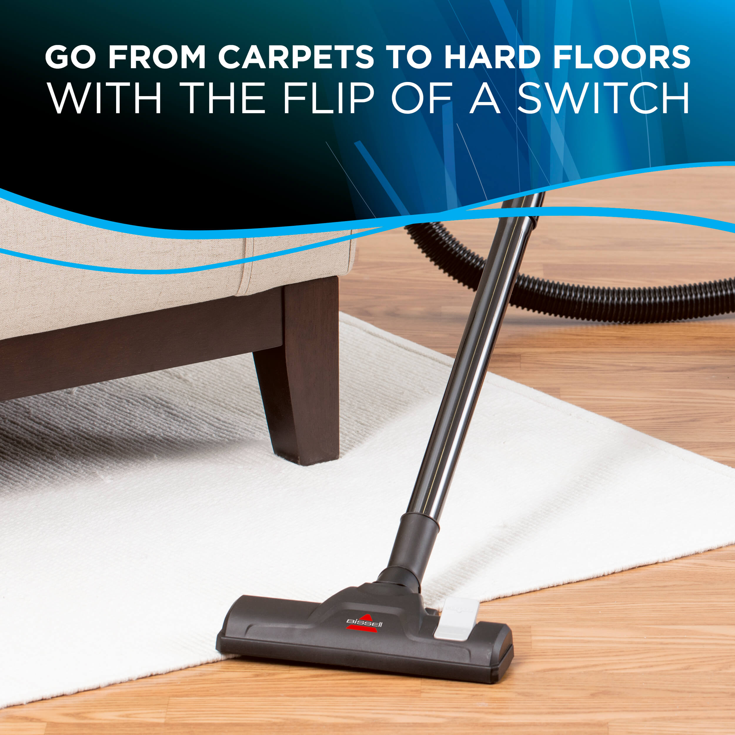Multi-Surface Text: Go from carpets to hard floors
                        with the flip of a switch