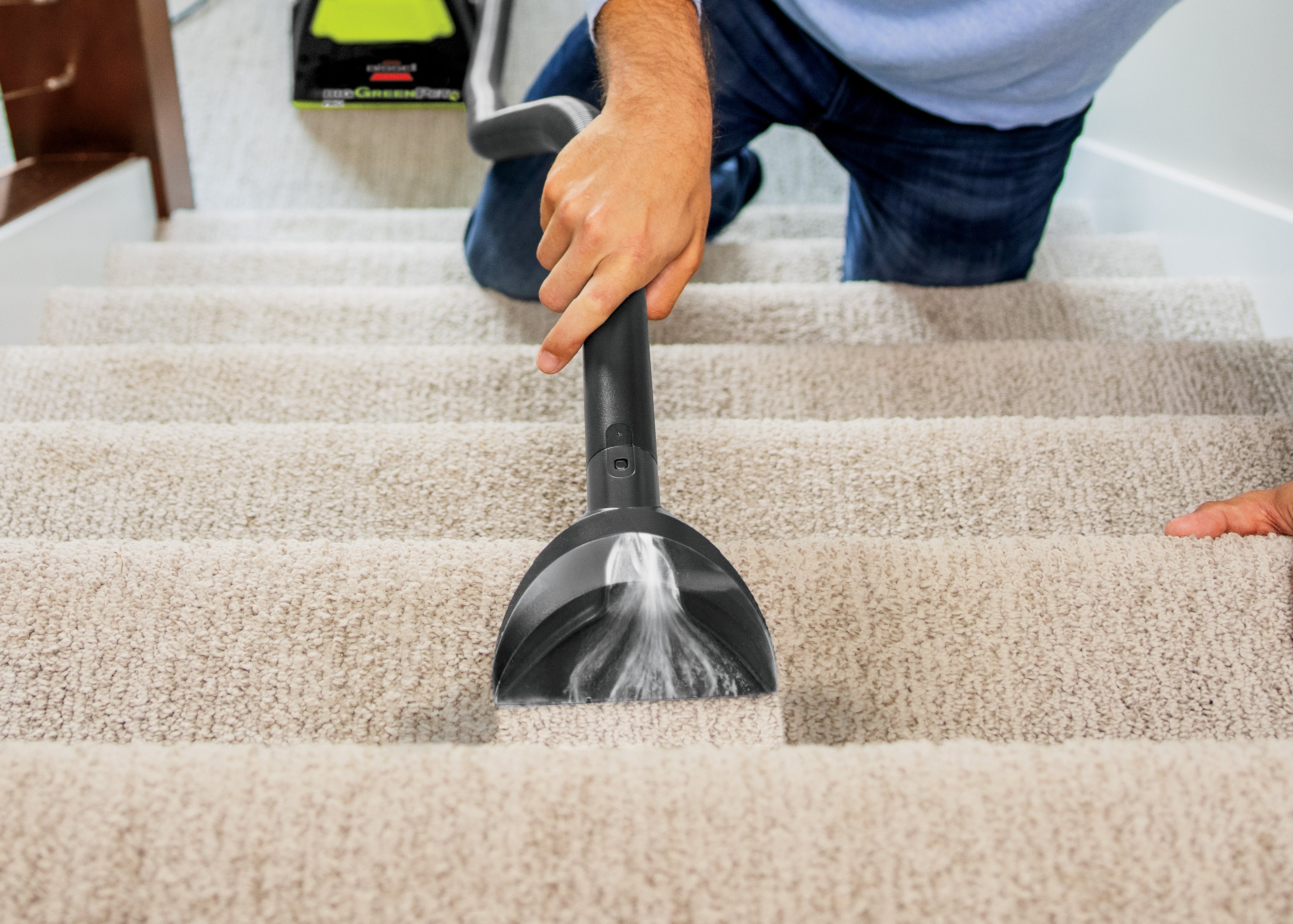 6" Stair Tool Deep Cleaning Stairs.