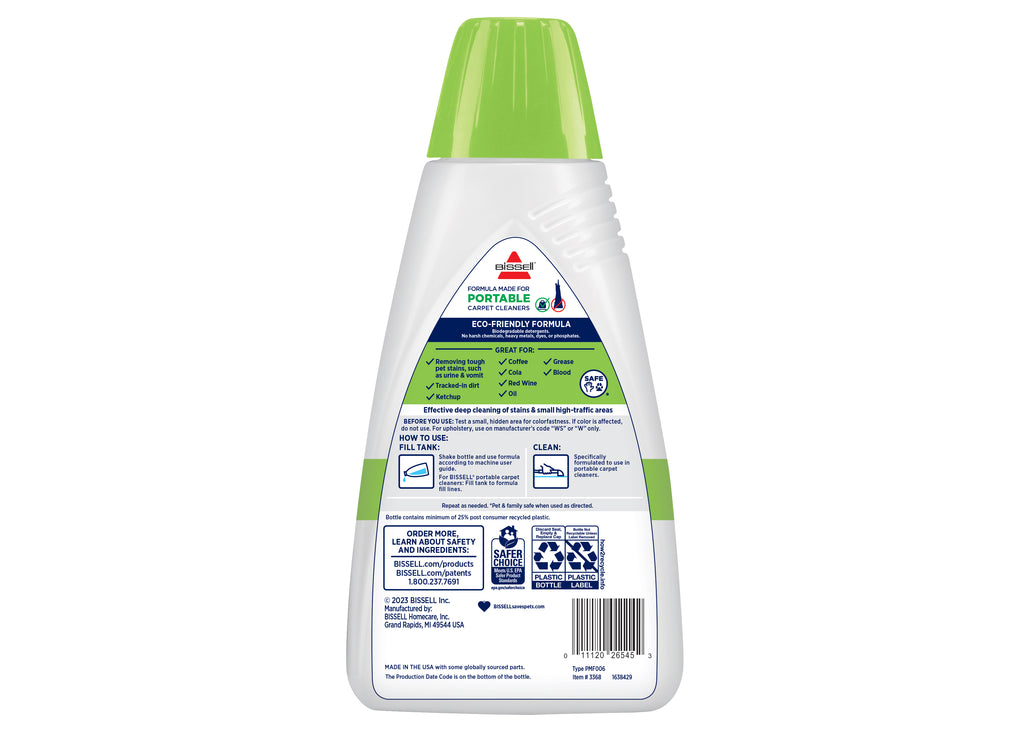 Simply Spot & Stain Pet Back of Bottle