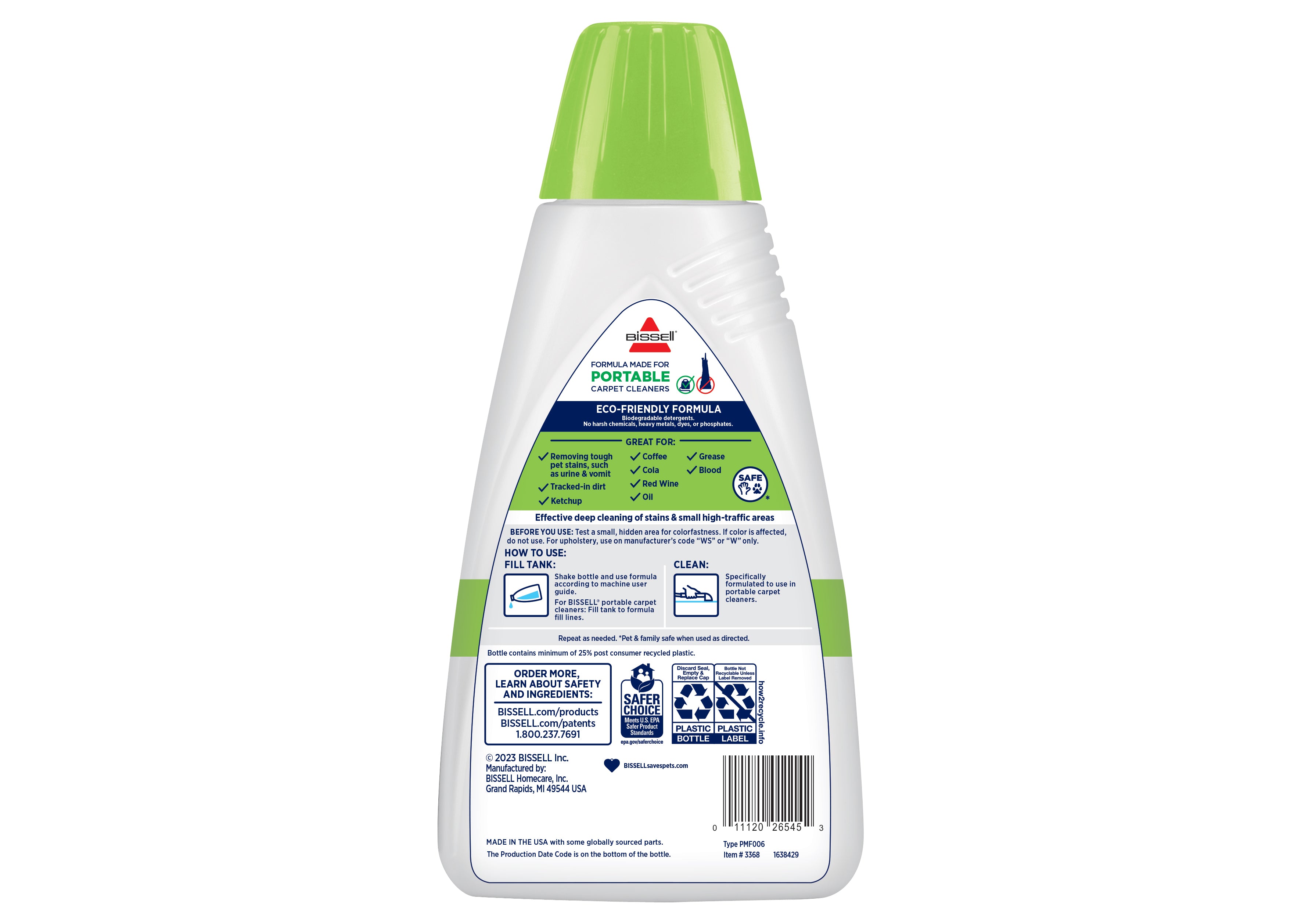 Simply Spot & Stain Pet Back of Bottle