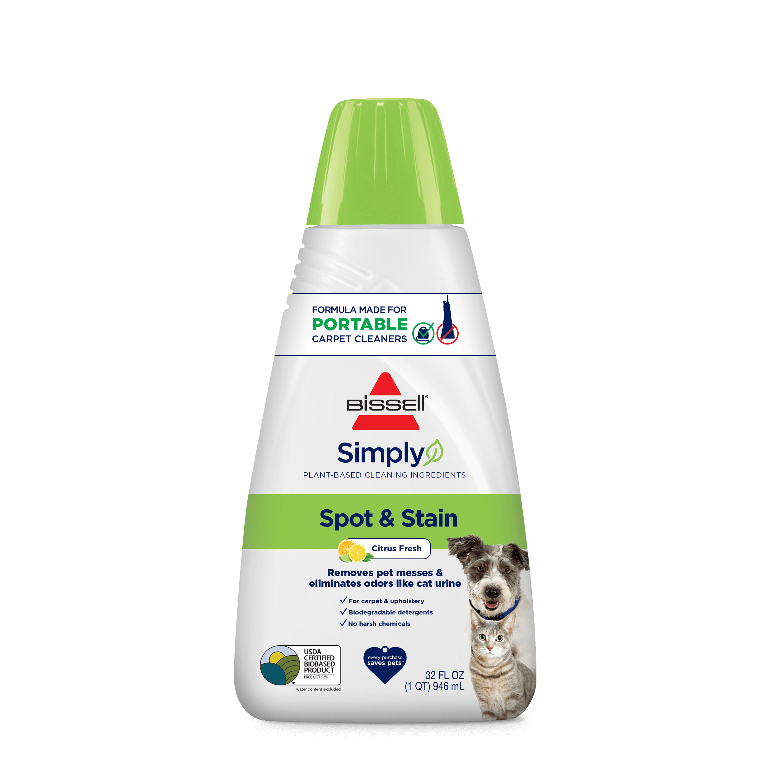 Simply Spot & Stain Pet Front Of Bottle