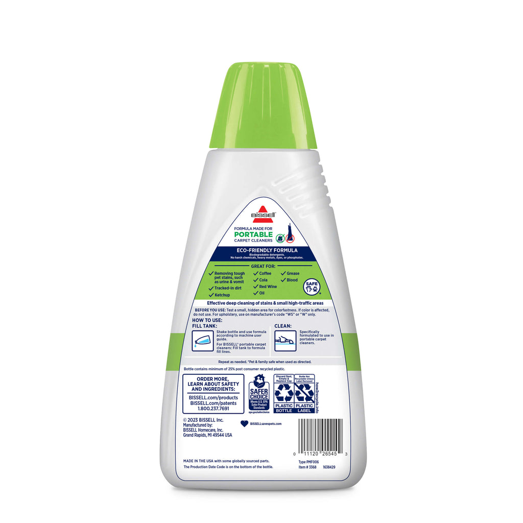 Simply Spot & Stain Pet Back of Bottle