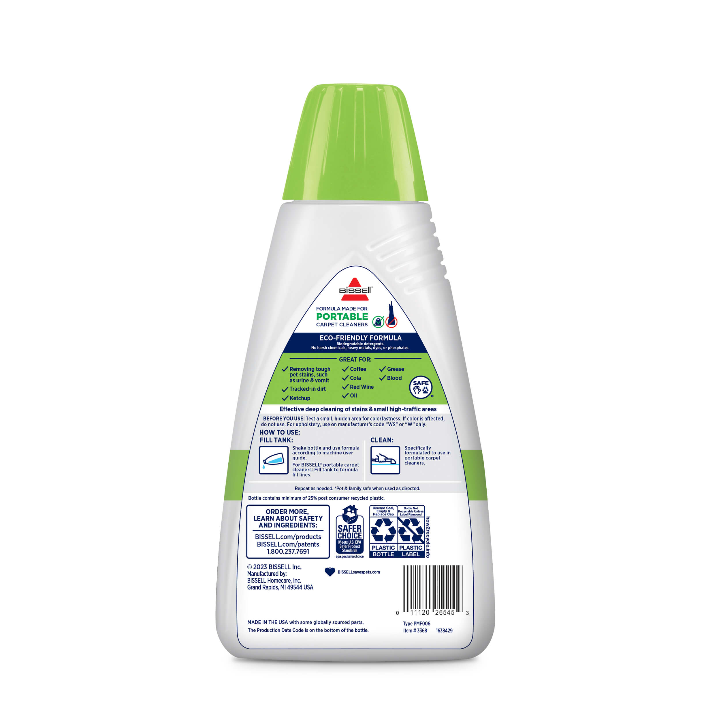 Simply Spot & Stain Pet Back of Bottle