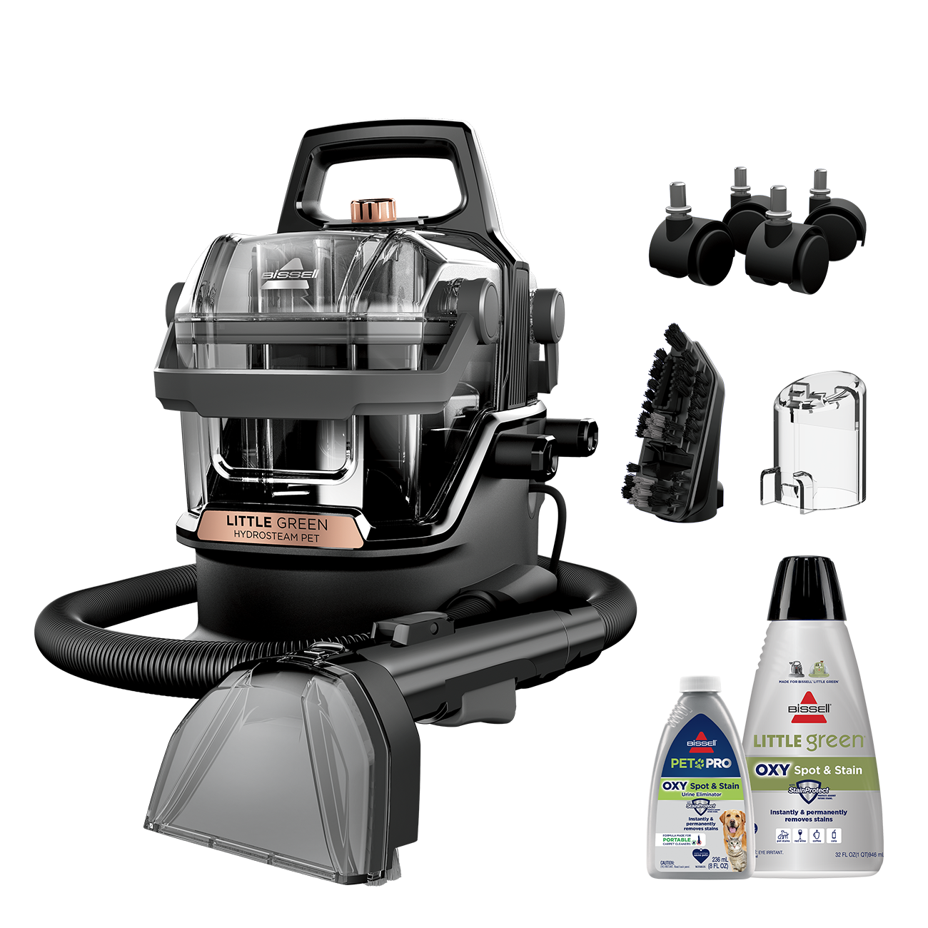 Little Green HydroSteam with included pack-ins