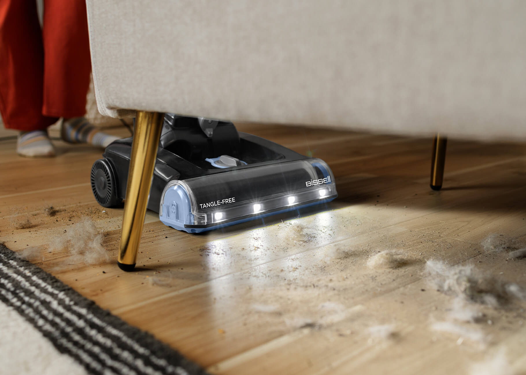 LED lights show hidden dirt