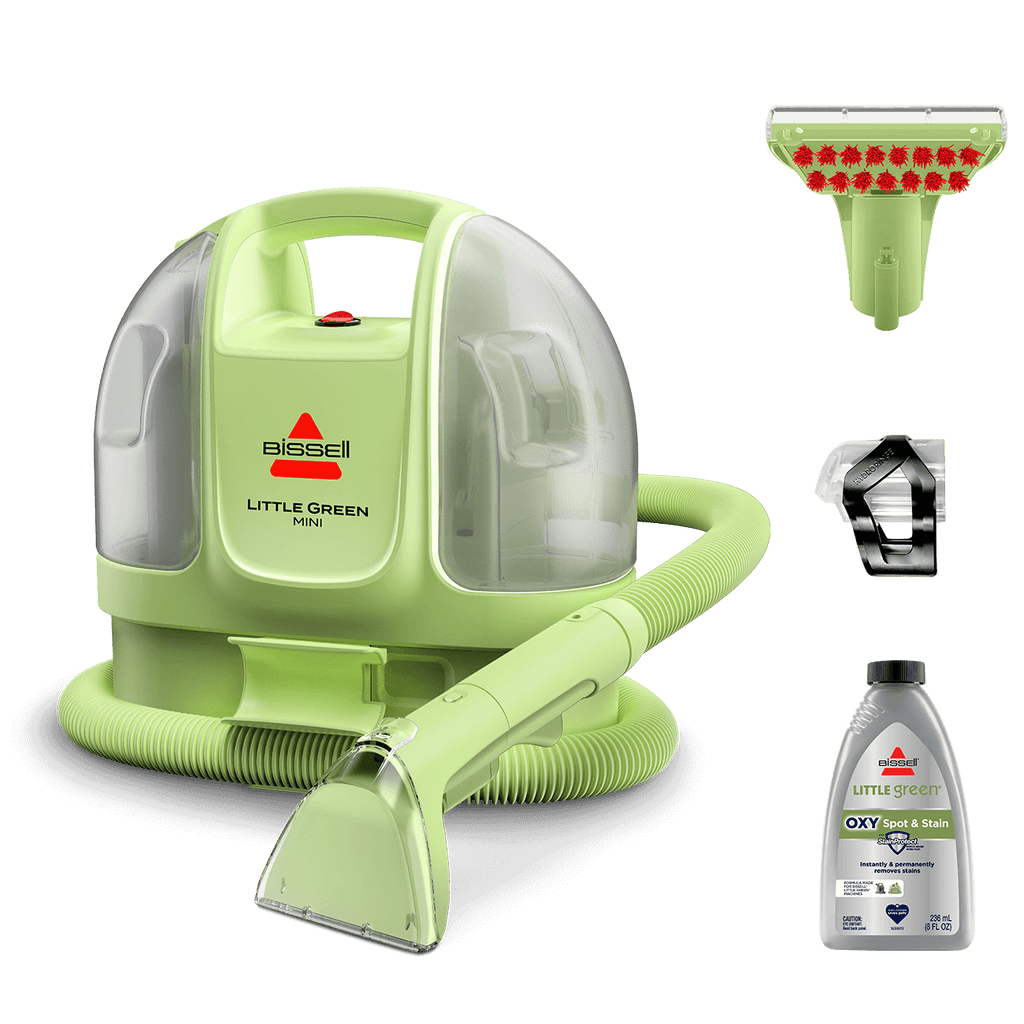 Little Green Mini with included tools and trial size formula