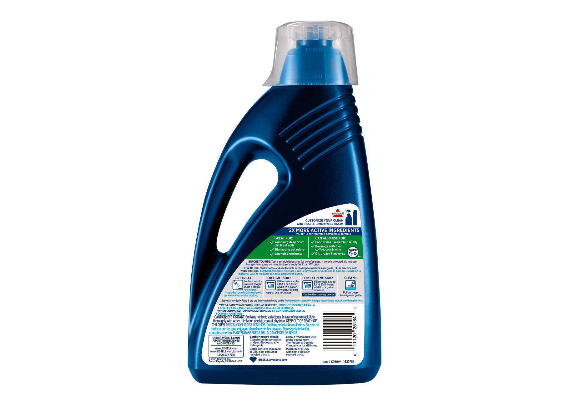 OXY Clean + Refresh with Febreze Formula Bottle Back
                        of Bottle
