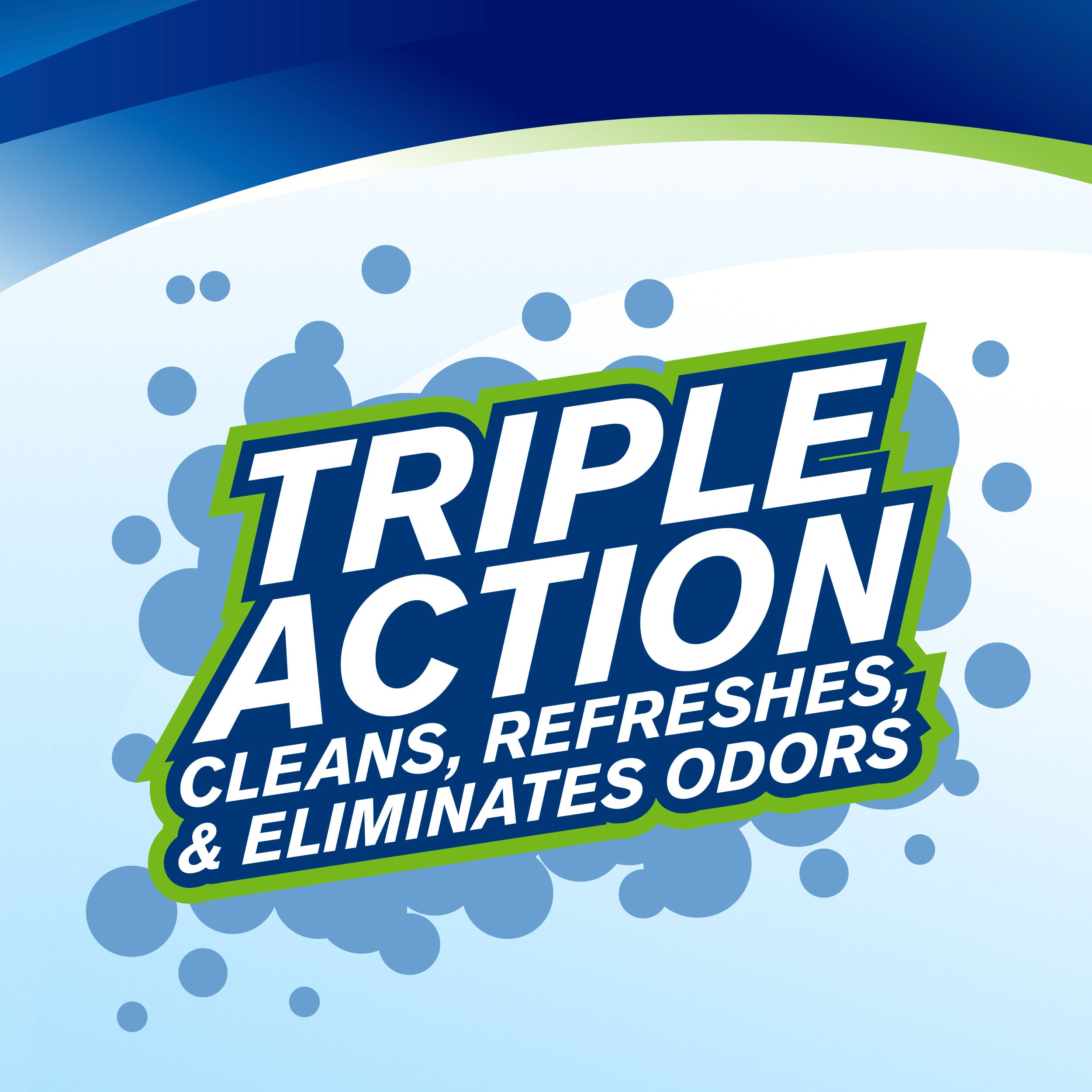 Woolite® Carpet & Upholstery Foam Cleaner Triple
                        Action Cleans, Refreshes, & Eliminates Odors