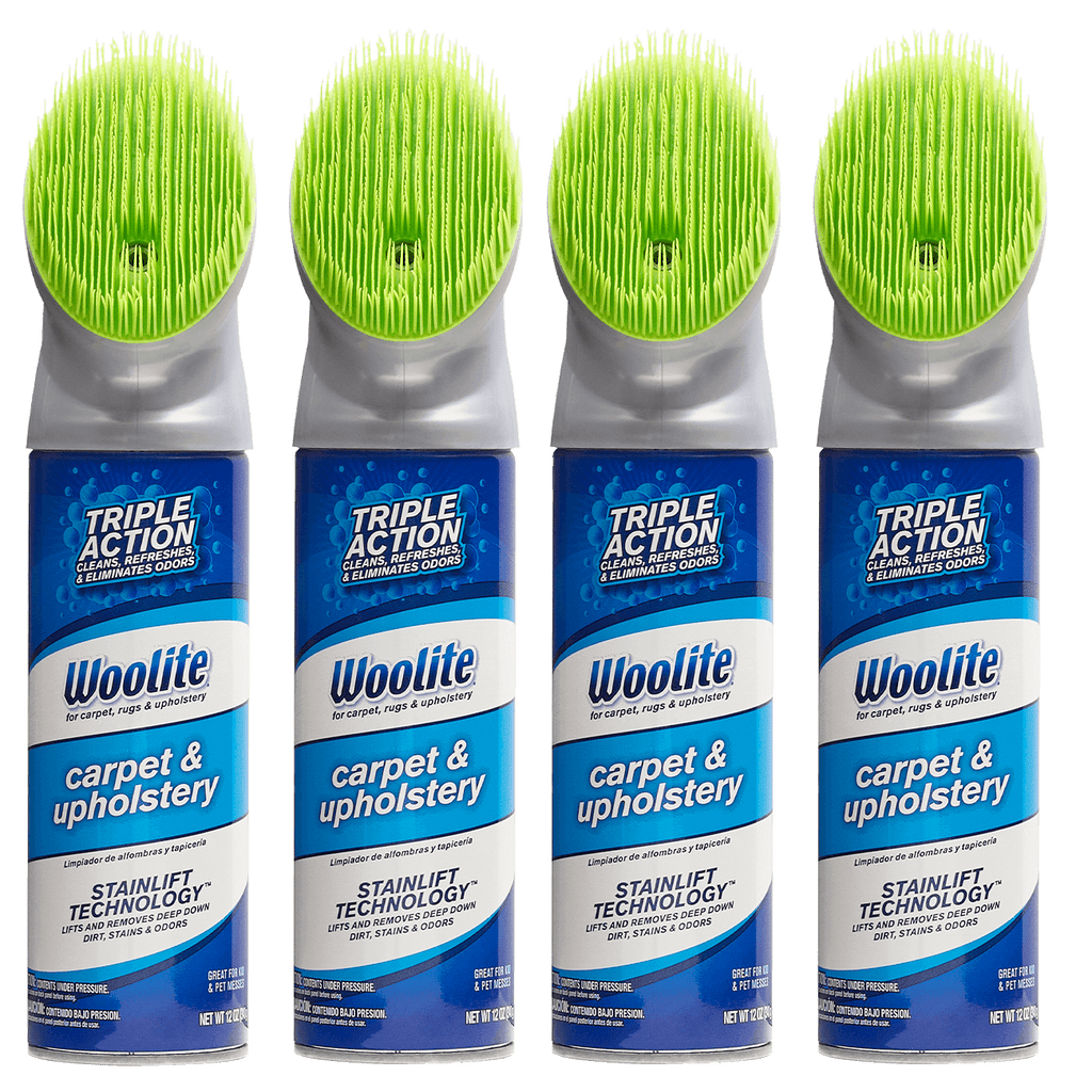 Woolite Carpet and Upholstery Cleaner Front of can showing 4 cans