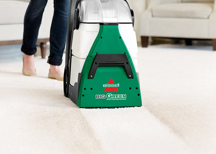 BISSELL Big Green Machine Cleaning Dirt Path on Carpet