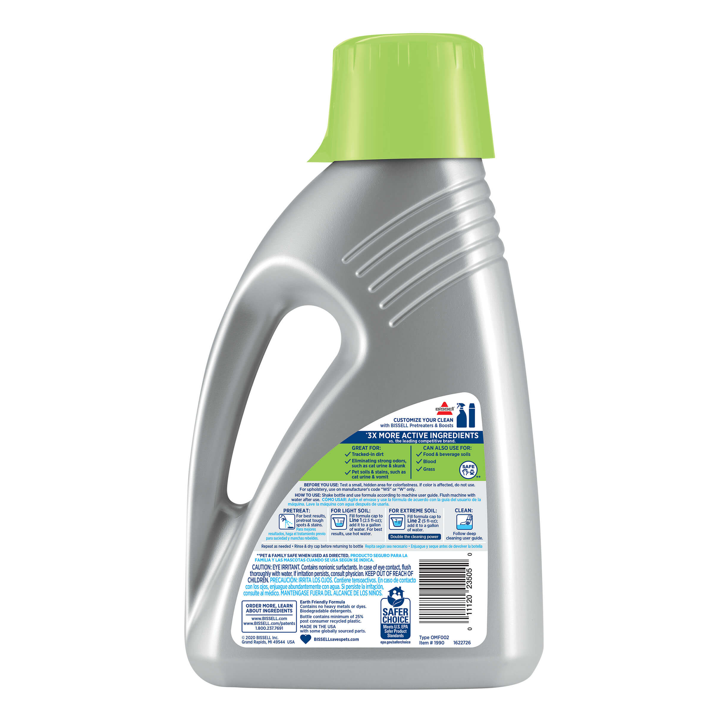 PET PRO OXY Pet Urine Eliminator Formula Bottle Back
                        Label