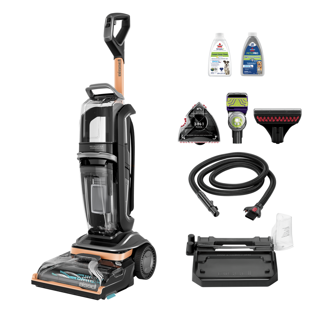 Revolution HydroSteam Carpet Cleaner and included pack-ins