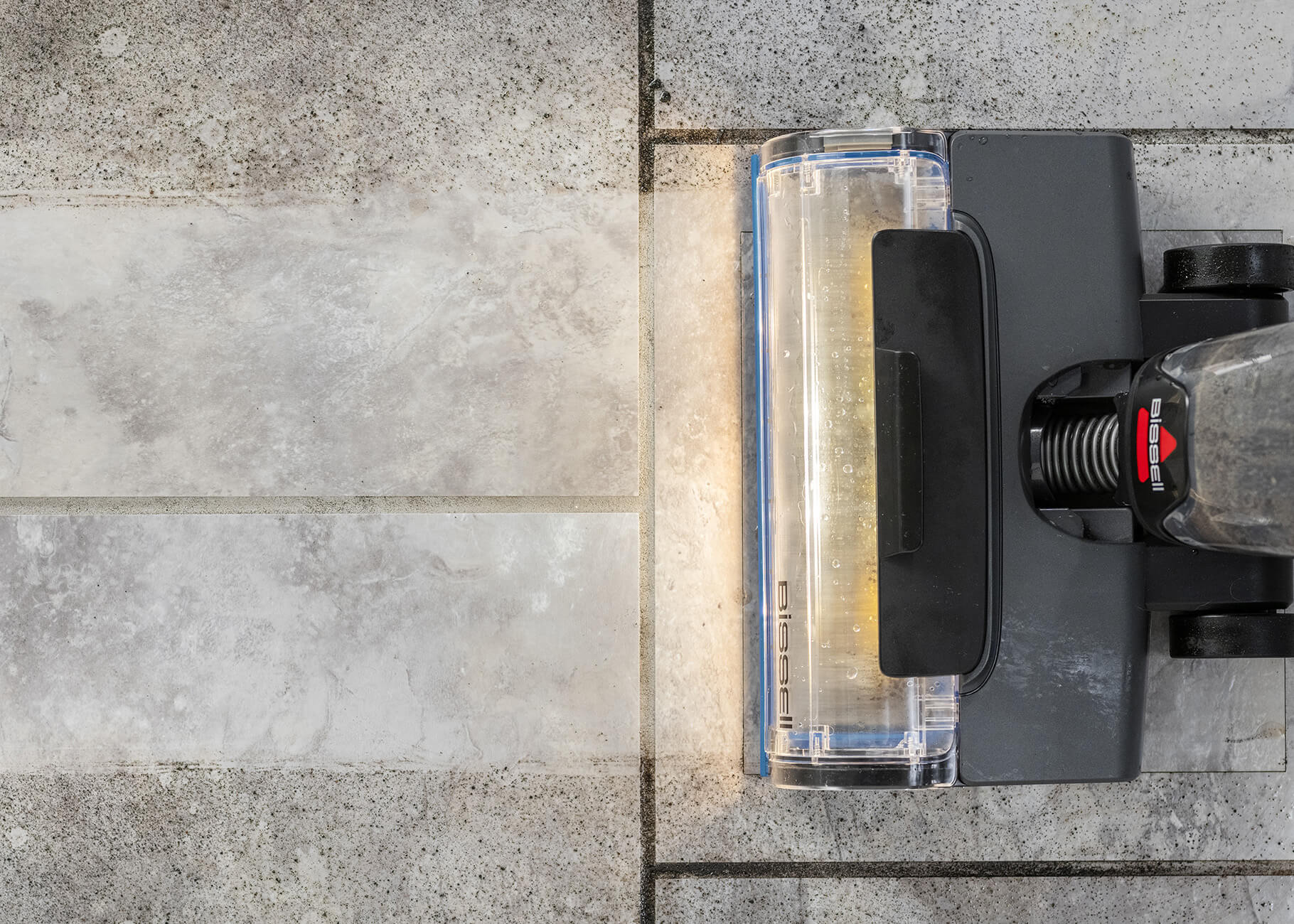 Using CrossWave OmniFind to clean tile flooring