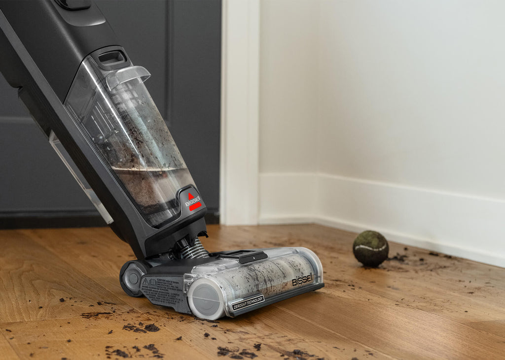 Using CrossWave to clean along edge of hard flooring