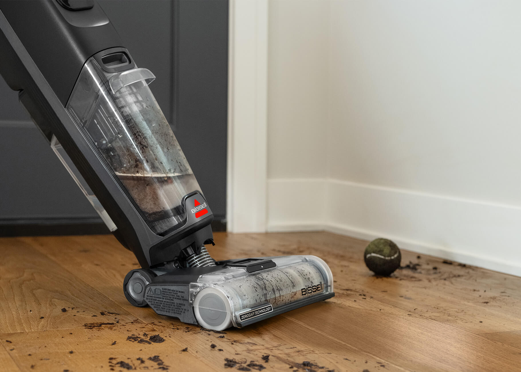Using CrossWave to clean along edge of hard flooring