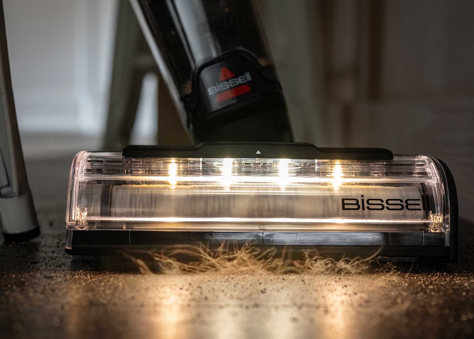 vacuuming pet hair from hard flooring