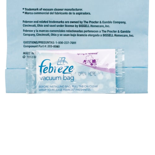Febreze Spring Breeze Style 7 Vacuum Bags 17F91 scent
                        card close up