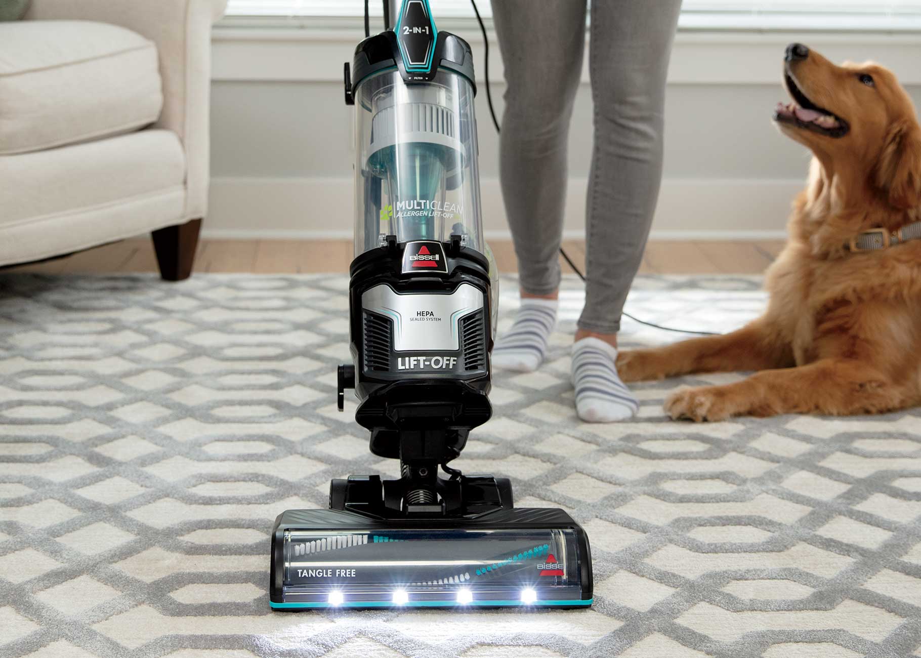 MultiClean Allergen Lift Off Pet Vacuum Cleaner Sealed HEPA system