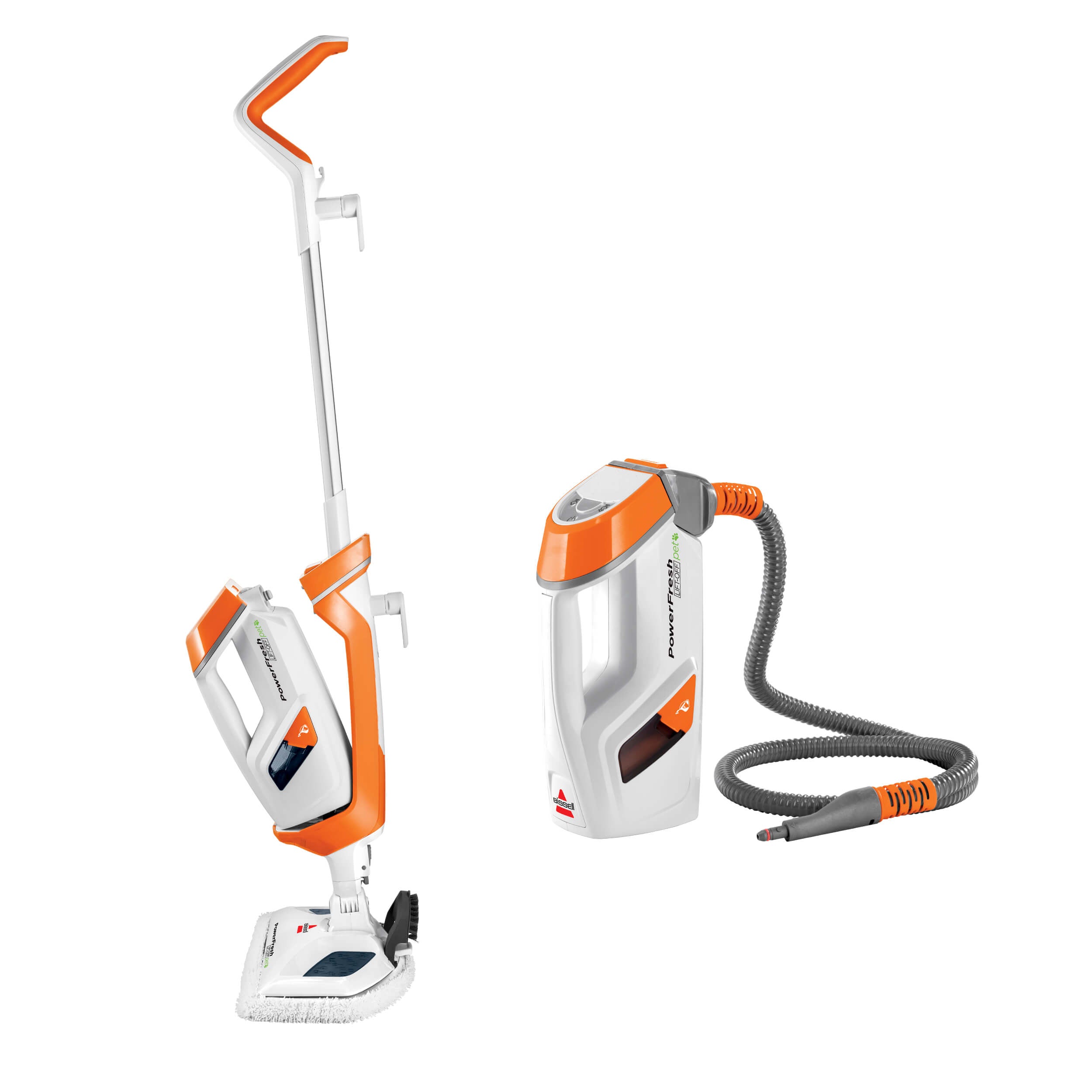 Powerfresh Pet Lift-Off Steam Mop Showing Machine and
                        Hand Steamer