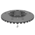 Right Rotating Disc in Grey with Screw