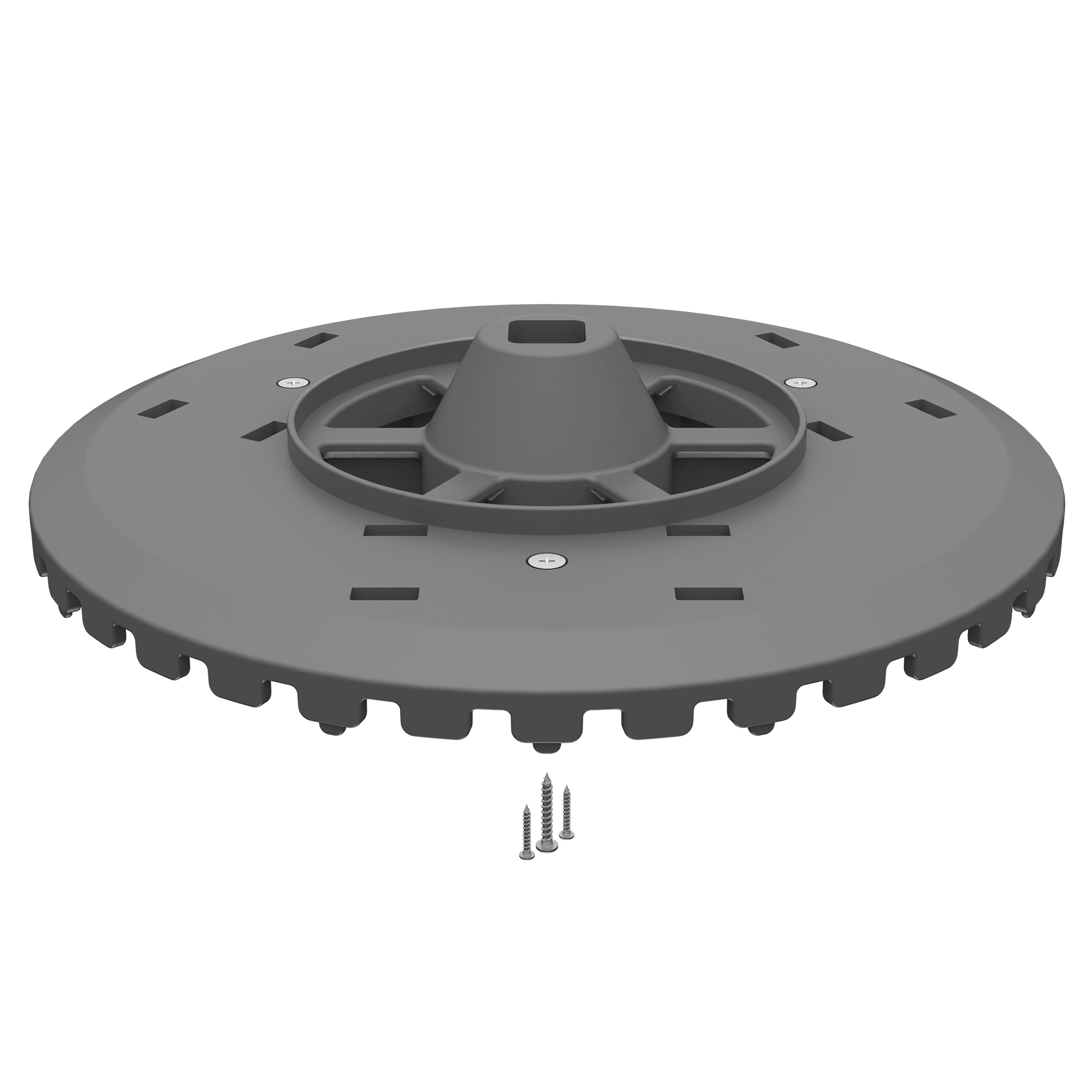 Right Rotating Disc in Grey with Screw