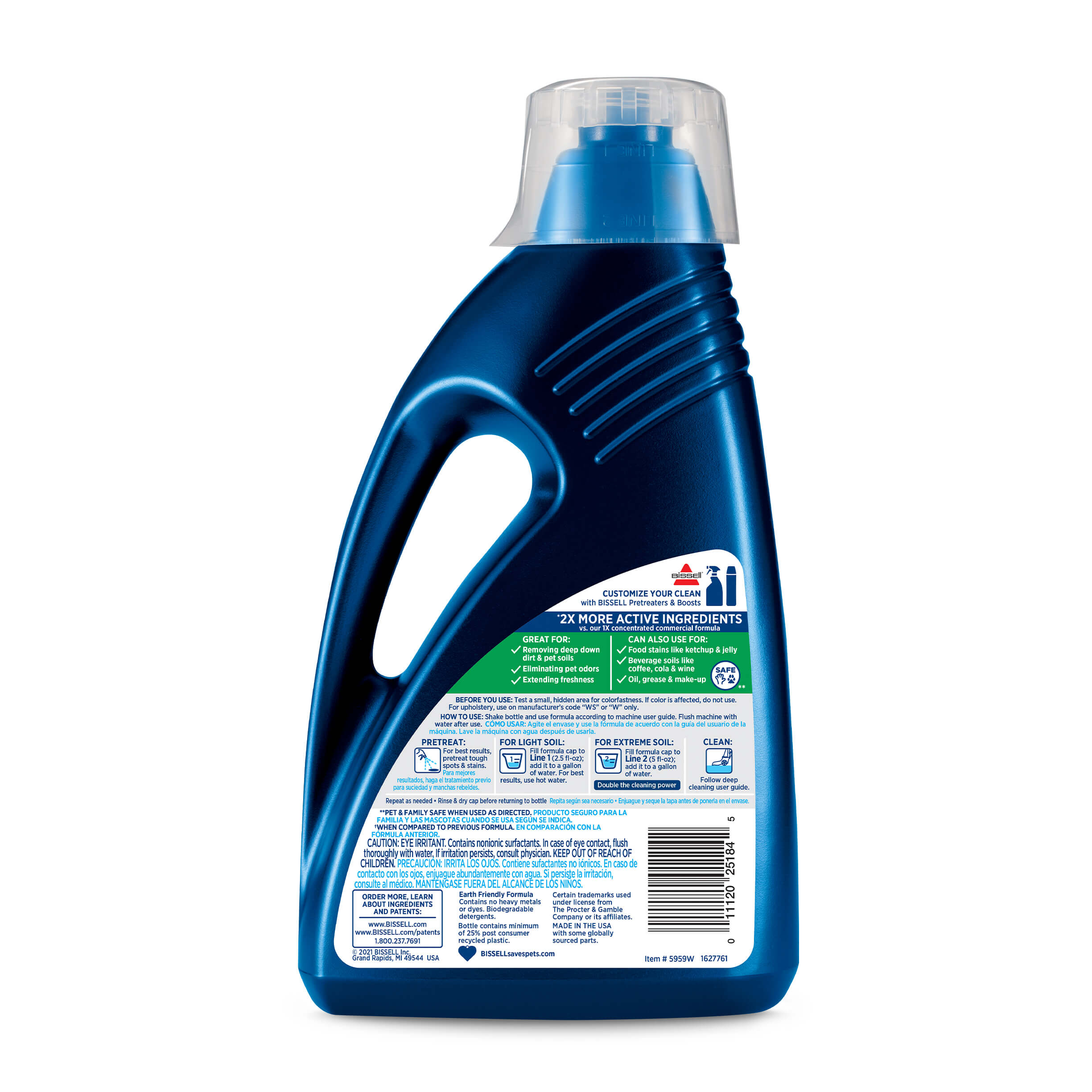 OXY Clean + Refresh with Febreze Formula Bottle Back
                        of Bottle