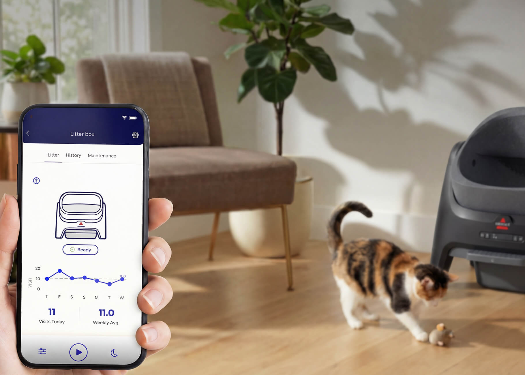 App function for CleanWell Litter Box