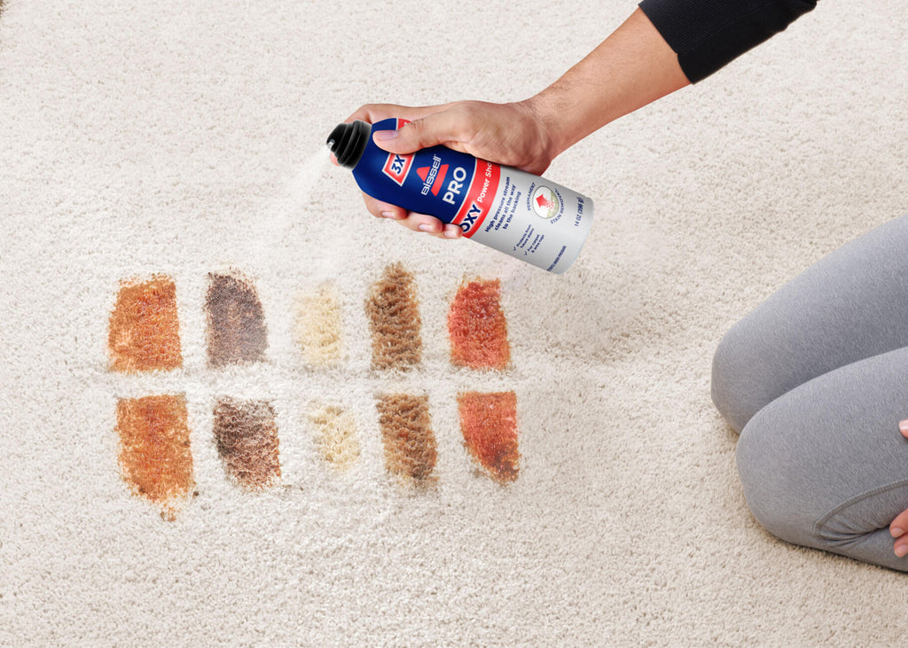 Spraying Various Carpet Stains